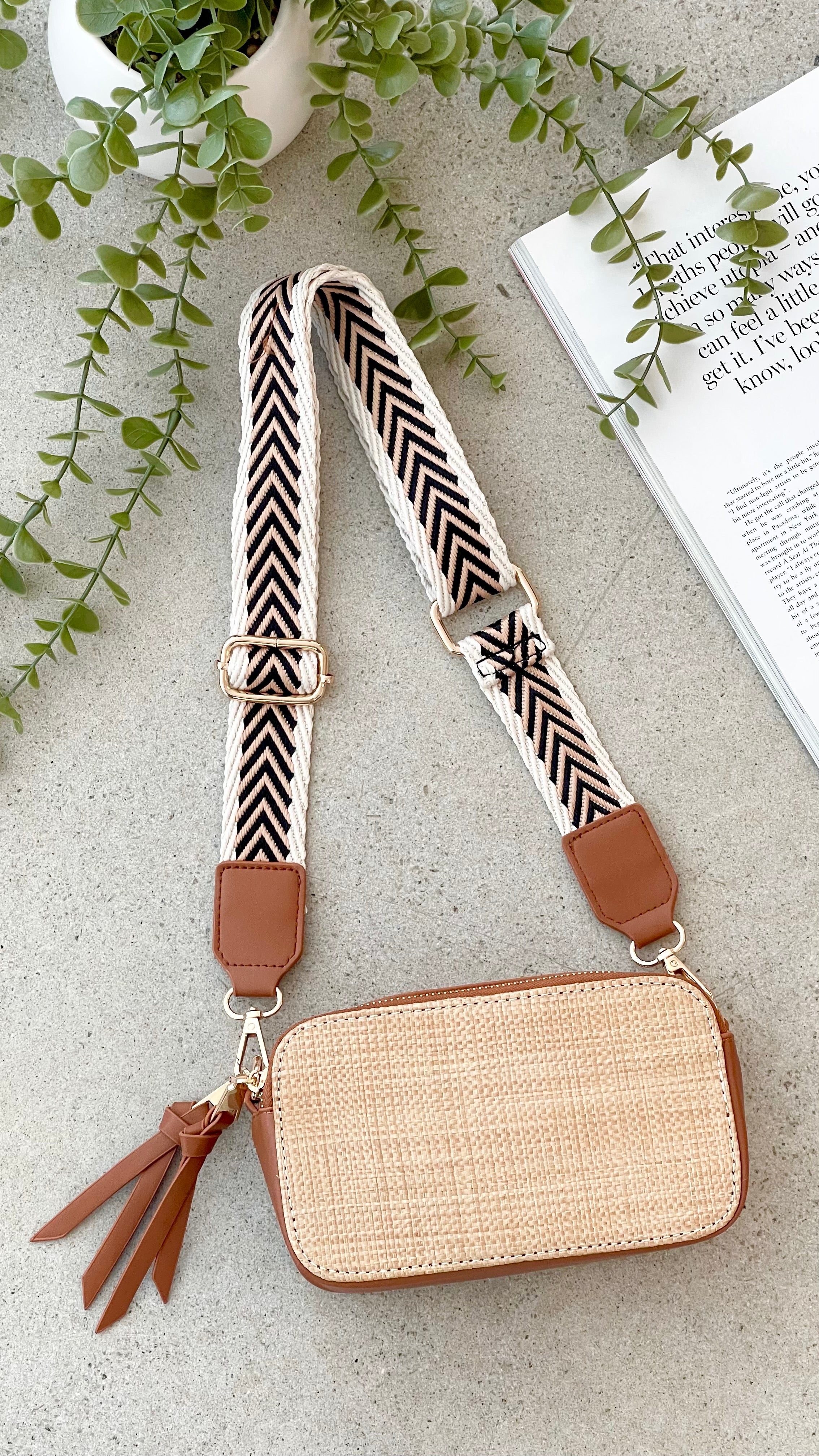 Callie Bag in Tan & Natural - Stylish Crossbody Purse for Women | Perfect for Work, Travel & Everyday Use