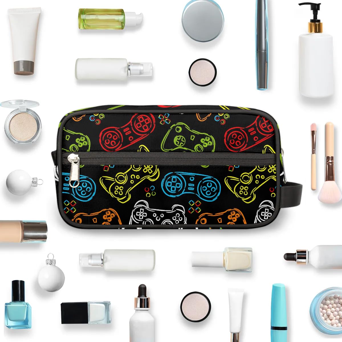 Waterproof Lightweight Kids Travel Toiletry Bag for Boys - Portable Cosmetic & Wash Bag - Perfect for Camping, Sleepovers & Vacation Essentials (Style 3)