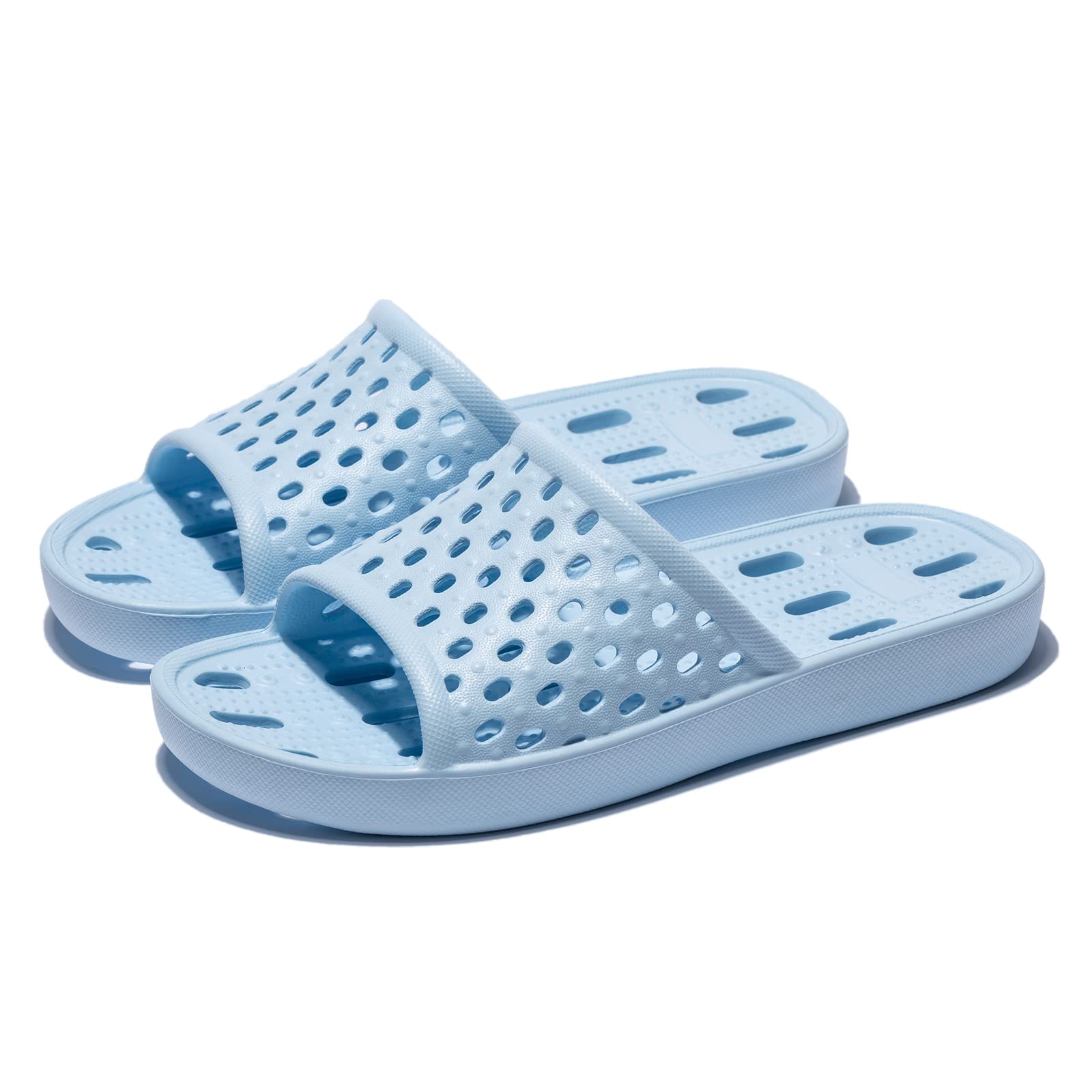 Non-Slip Quick-Drying Shower Shoes for Women & Men - Bathroom, Beach & Pool Slides with Drain Holes - Comfortable Water Sandals for Spa, Gym, and Indoor/Outdoor Use