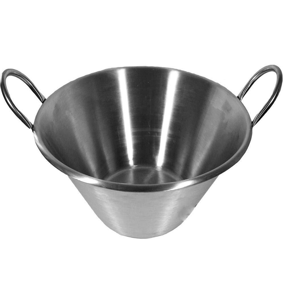 Thaweesuk Shop XXL 29-Inch Stainless Steel Carnitas Wok - Heavy Duty Commercial Wok Pan with 15-Inch Base, Perfect for Outdoor Cooking, Catering & Large Family Meals