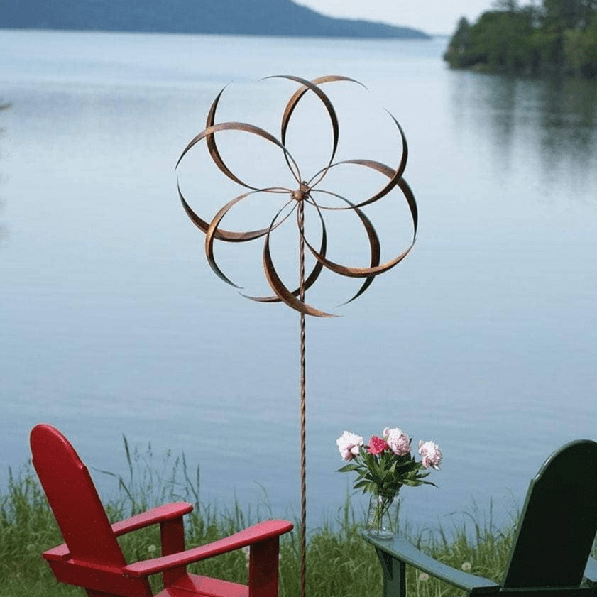 Colorful Feather Wind Spinner for Garden Decor - 32 Inch Outdoor Wind Catcher with Stakes for Yard, Patio, and Lawn - Perfect for Relaxing and Adding Visual Interest to Your Outdoor Space