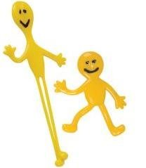 Smile Face Stretch Man Toy - 2.5 Inch Stress Relief Figures (Pack of 12) - Fun Sensory Fidget Toys for Kids & Adults, Office Desk Decor, Party Favors, and Anxiety Relief Gifts