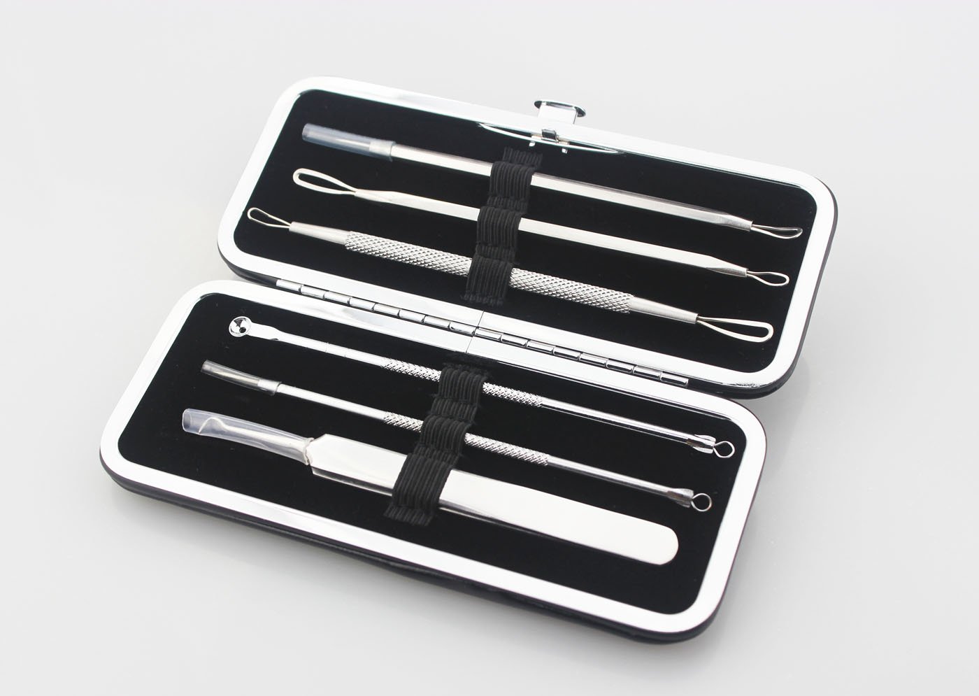 Professional 6-Piece Blackhead Remover Kit - Stainless Steel Comedone Extractor Tools for Face & Body Acne Treatment - Perfect for Home Spa, Skincare Routine & Blemish Removal