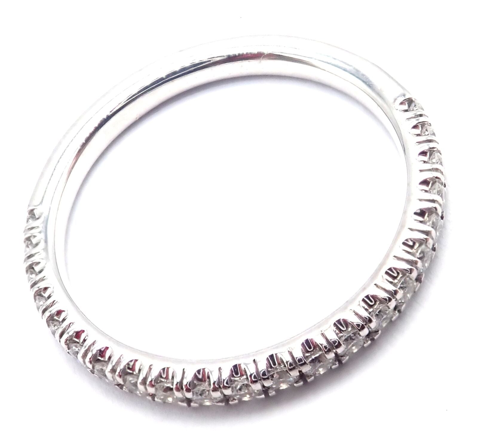 Authentic Cartier Etincelle Platinum Diamond Wedding Band Ring - Size 53 (US 6.25) - Luxury Engagement Ring for Women, Perfect for Proposals, Anniversaries & Special Occasions