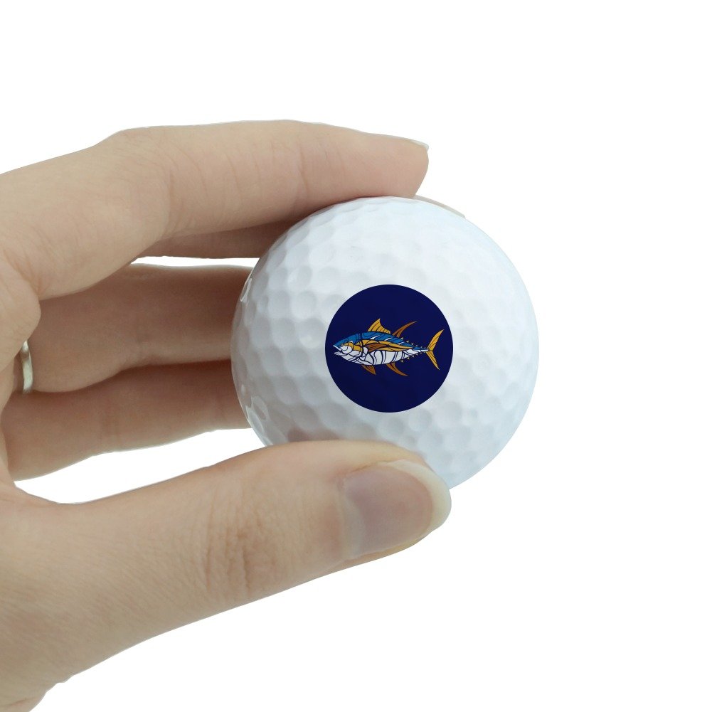 Tuna Fish Design Novelty Golf Balls - 3 Pack Funny Golf Gifts for Men | Perfect for Golf Tournaments, Gag Gifts & Practical Jokes