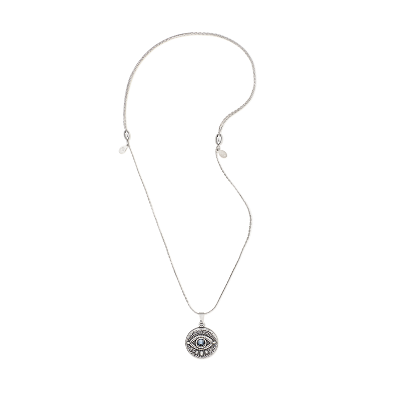 Evil Eye Protection Necklace Adjustable Chain - Perfect for Spiritual Healing, Warding Off Negativity & Everyday Fashion Accessory