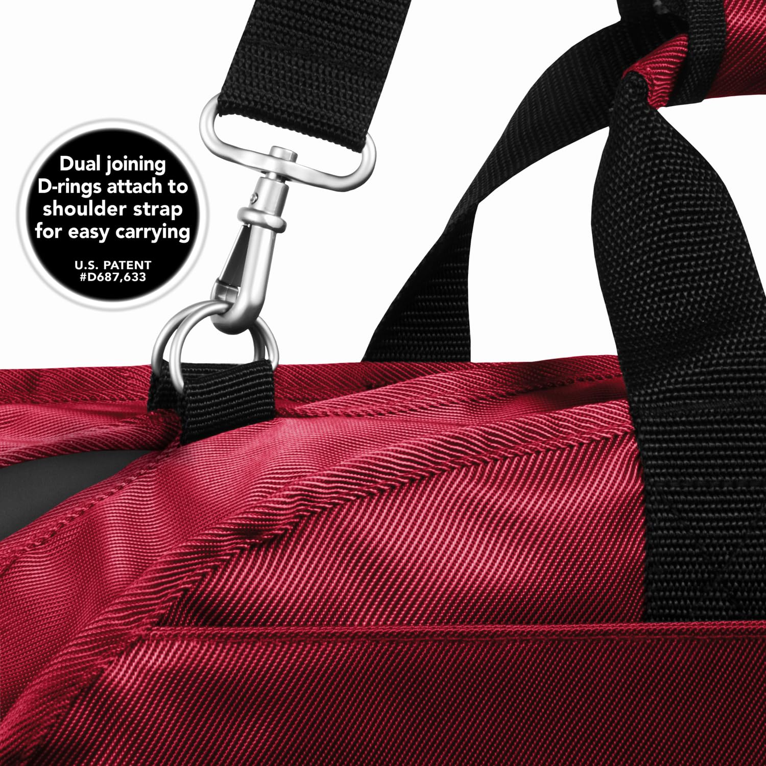 Premium Carry-On Travel Garment Bag with Shoulder Strap & Multiple Pockets - 52 Inch Wrinkle-Free Suitcase for Business Trips & Formal Events (Red) - Ideal for Air Travel, Weddings, and Office Commutes
