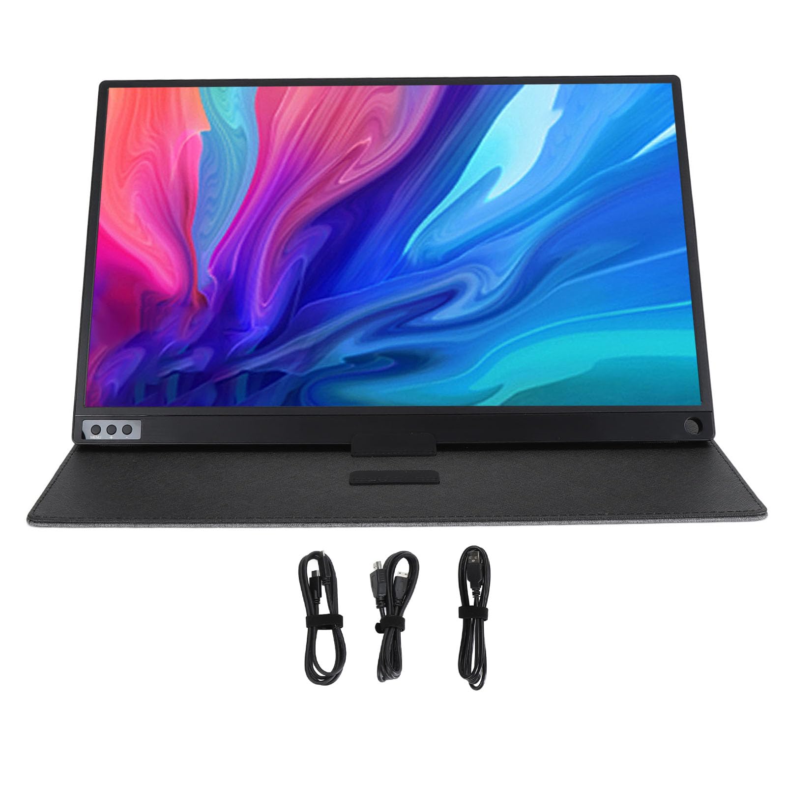 16 Inch Portable Monitor - 1920x1080P IPS Screen with USB-C & HDMI | Second Display for Laptop, PC, Mac | External Gaming Monitor for Xbox, PS5 | Perfect for Work, Travel & Mobile Gaming