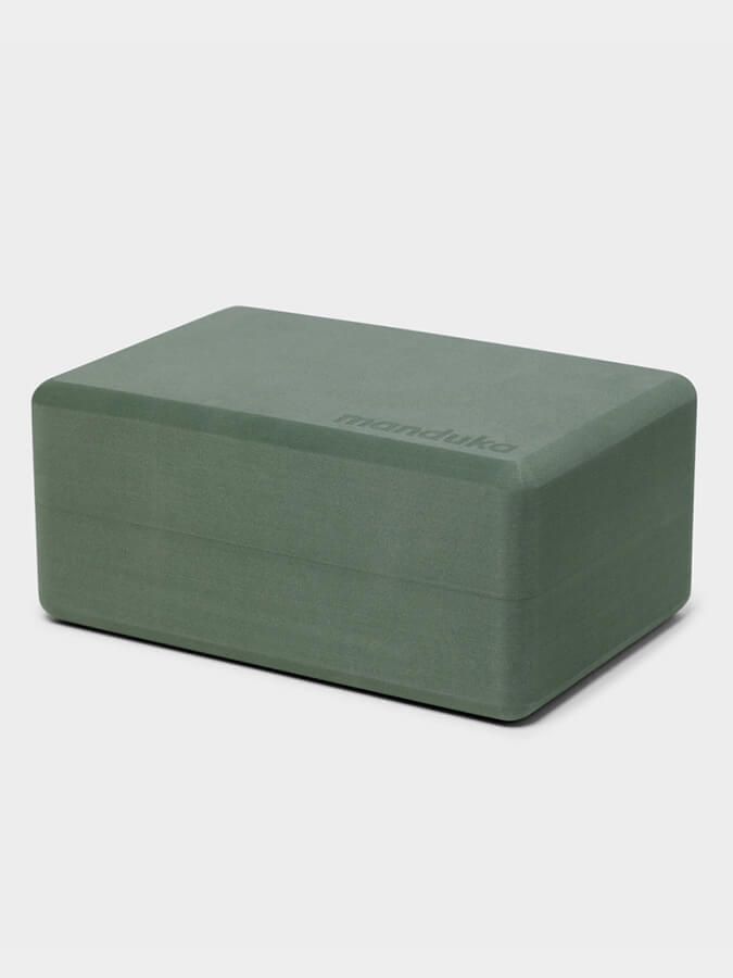 Manduka Recycled EVA Foam Yoga Block - Non-Slip Yoga Brick for Support & Alignment - Ideal for Yoga, Pilates & Meditation at Home or Studio