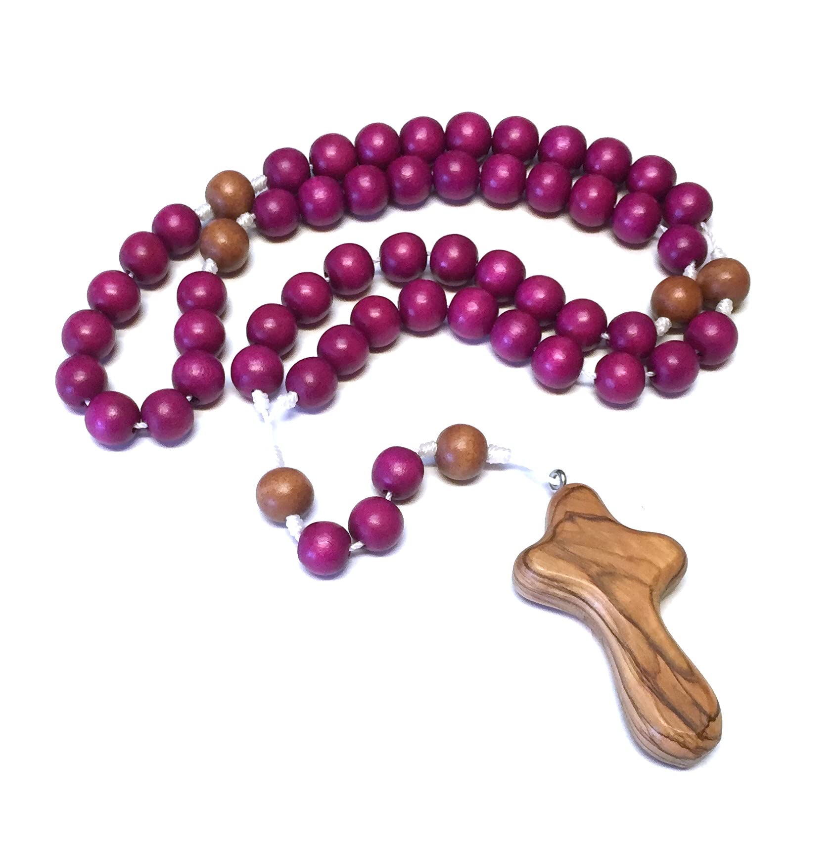 Handmade Purple Wooden Rosary Beads - Catholic Prayer Beads for Meditation, Devotion & Spiritual Gifts | Perfect for Prayer, Worship & Religious Ceremonies