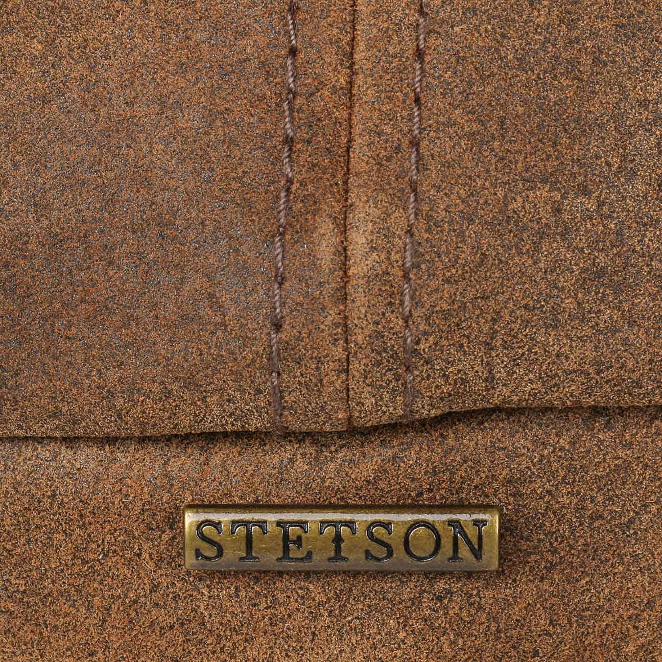 Stetson Leather Burney Hatteras Men's Hat - Premium Cowhide Western Cowboy Hat for Outdoor, Rodeo & Country Style | Perfect for Ranch Work, Horseback Riding & Country Music Festivals
