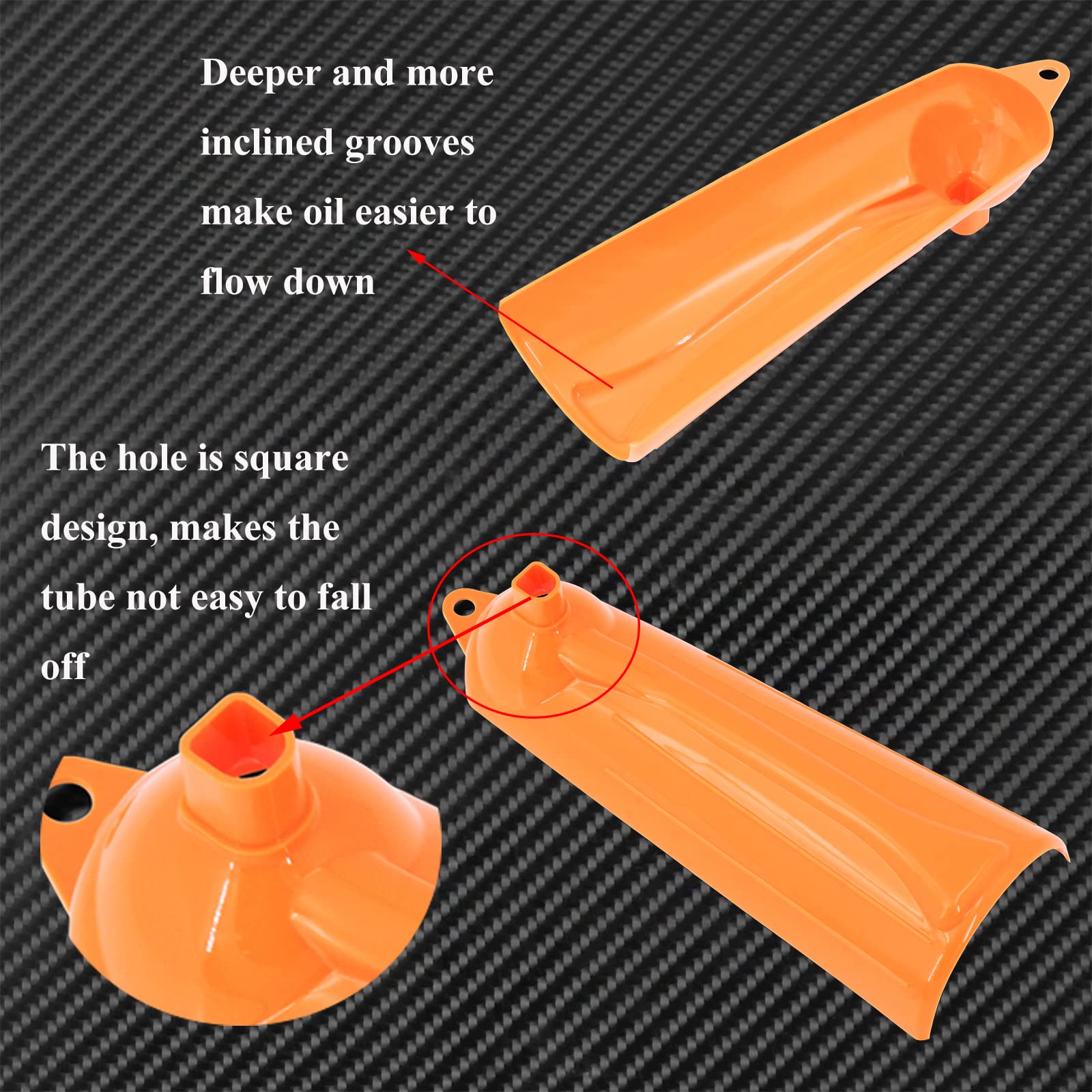 **Harley-Davidson Oil Change Kit - 5-Piece Crankcase Oil Fill Funnel, Drip-Free Oil Filter Funnel, Oil Filter Wrench & Drain Plug O-Ring Set (Orange) - Perfect for DIY Motorcycle Maintenance & Harley Oil Changes**