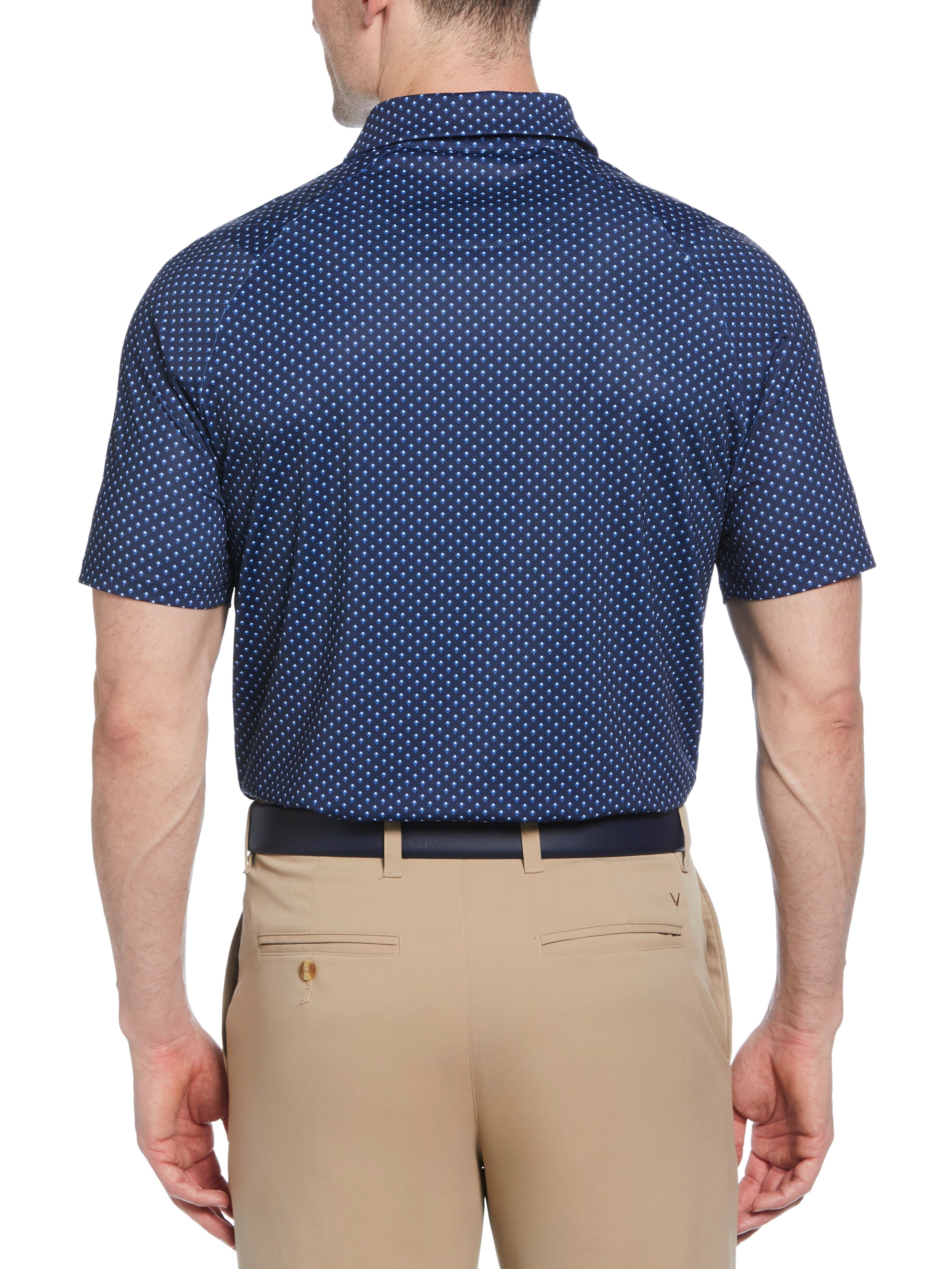 Men's Chevron Print Polo Shirt - Stylish & Comfortable Casual Wear for Work, Golf & Everyday Outfits