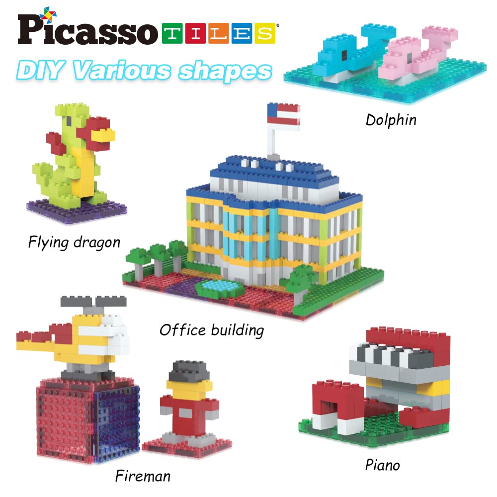PicassoTiles 512-Piece Magnetic Building Blocks Set - STEM Educational Construction Toys for Kids Ages 3-10 | Creative Learning Playset with Bridges, Hearts & Characters | Develops Fine Motor Skills & Spatial Reasoning | Perfect for Classroom, Homeschooling & Family Game Night | Great Birthday Gifts & STEM Learning Activities | Ideal for Creative Playtime, Preschool Learning & Indoor Family Activities | Fun for Playrooms, Daycare Centers & STEM Classroom Projects