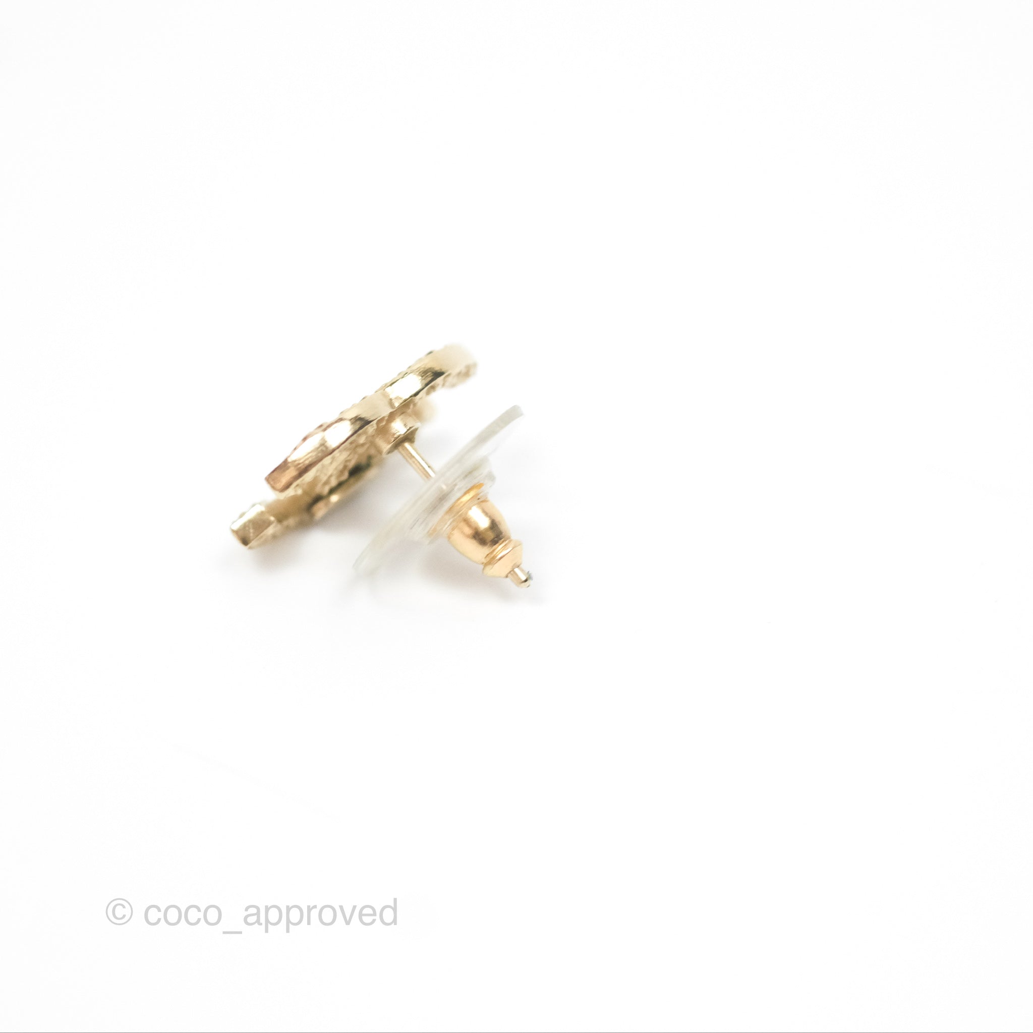 Chanel CC Logo Earrings in Gold Tone - 14C - Elegant & Timeless Fashion Jewelry for Women - Perfect for Parties, Weddings & Everyday Wear