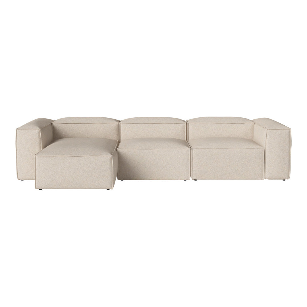 Cosima 3-Seater Sofa with Chaise Lounge - Modern L-Shaped Sectional Couch for Living Room, Apartment & Small Spaces - Soft Fabric Upholstery & Sturdy Frame - Perfect for Relaxing, Entertaining & Family Movie Nights
