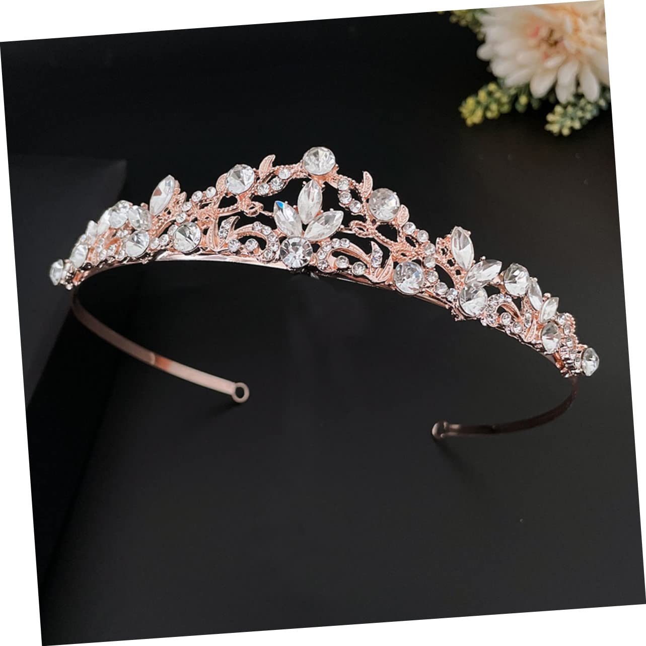 FRCOLOR Rhinestone Wedding Tiara Crown Headband for Bride - Elegant Zinc Alloy Bridal Hair Accessories for Weddings, Birthdays, Fairy Costumes & Special Occasions