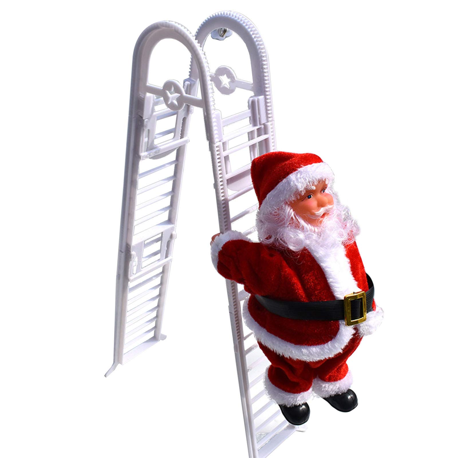 Automatic Santa Claus Electric Climbing Ladder with Music - Christmas Decoration for Home, Office & Holiday Party Decor