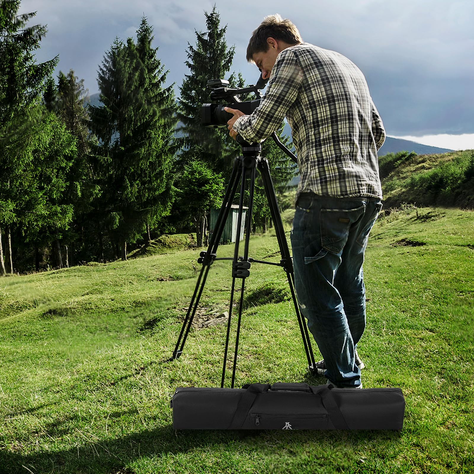 Heavy Duty Tripod Carrying Case 30x4.5x4.5in - Professional Monopod Bag with Adjustable Shoulder Strap & Handles for Camera, Microphone Stand, Music Stand, Lighting Equipment - Perfect for Photography, Videography & Live Events