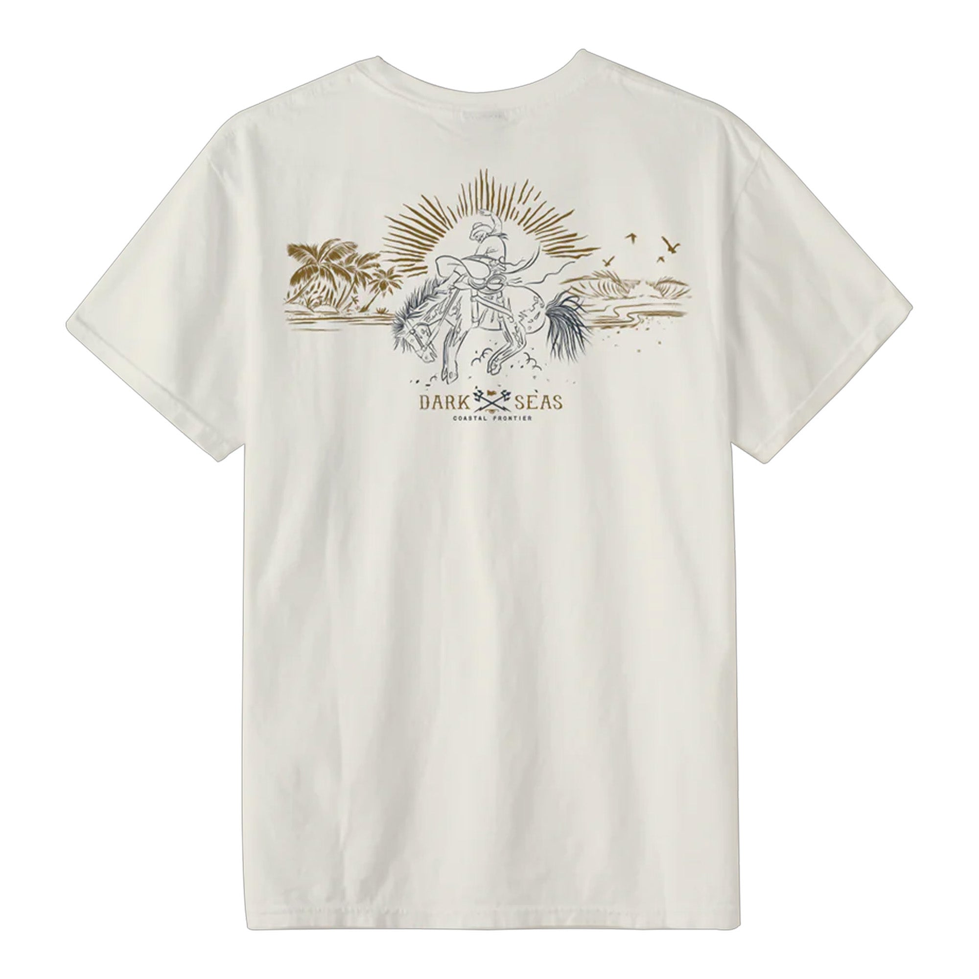 Dark Seas Reinforced Pigment Men's Short Sleeve T-Shirt - Antique White | Casual Summer Wear & Street Style Fashion