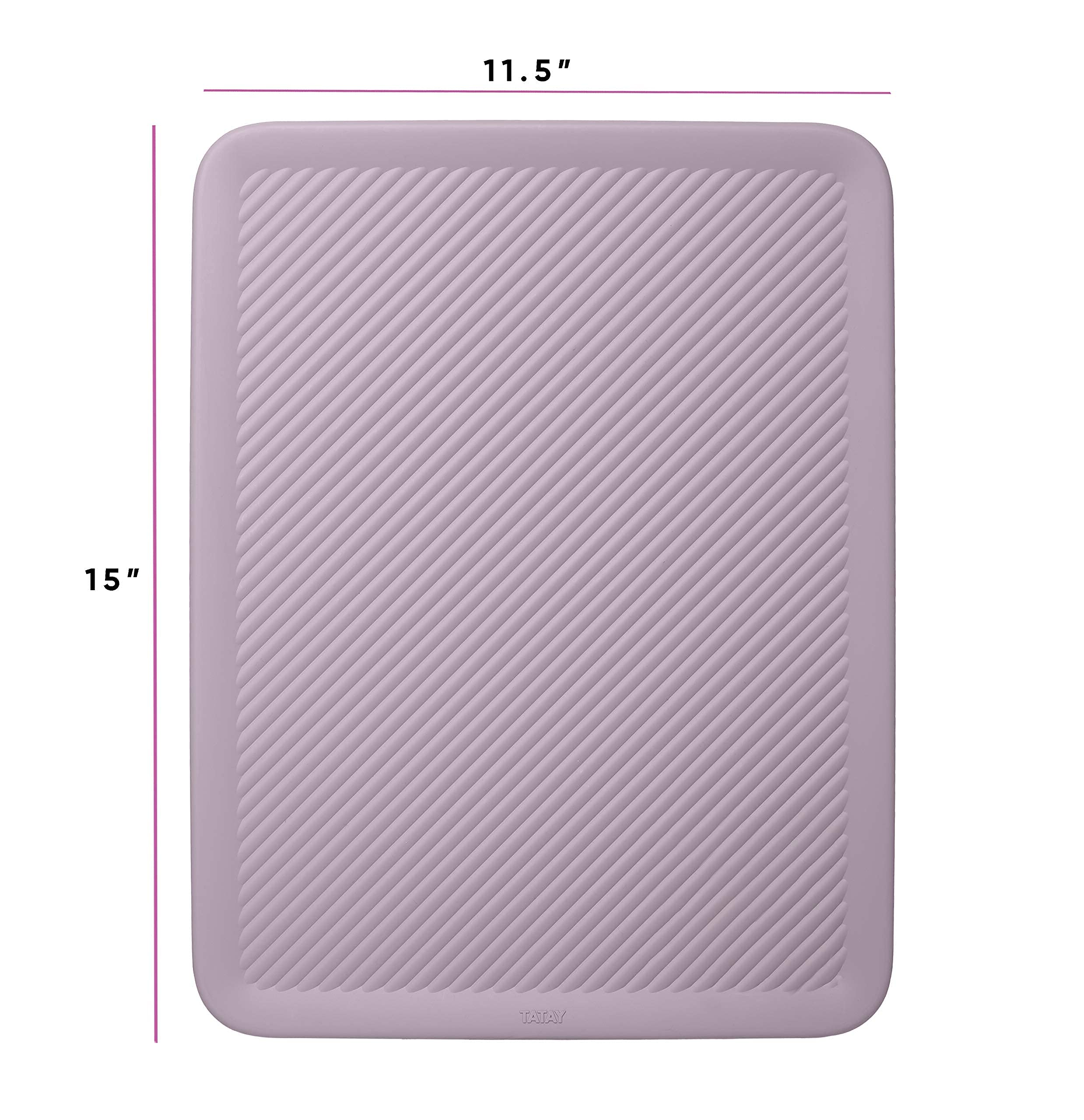 Superio Ribbed Collection - Decorative Plastic Lidded Storage Bins Organizer Baskets, Large Lilac Purple (1 Pack - 15L) Stackable Container Box for Closet, Shelf, Drawer Organization | Perfect for Bedroom, Bathroom, Kids Room & Office Storage Solutions