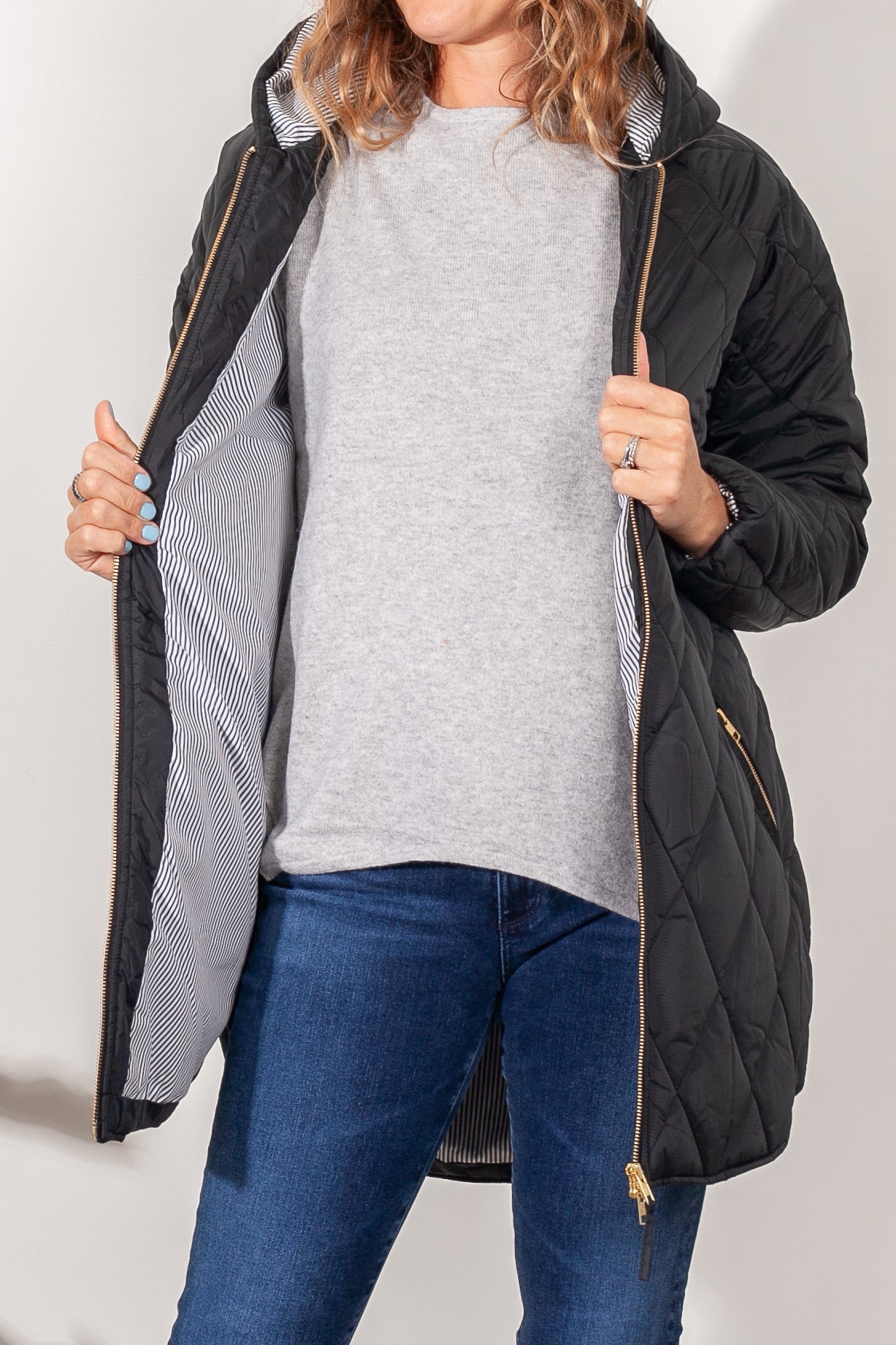 Bande Studio Queenie Quilted Parker Jacket - Women's Lightweight Water-Resistant Coat for Fall & Winter | Perfect for Outdoor Activities, Commuting, and Casual Wear