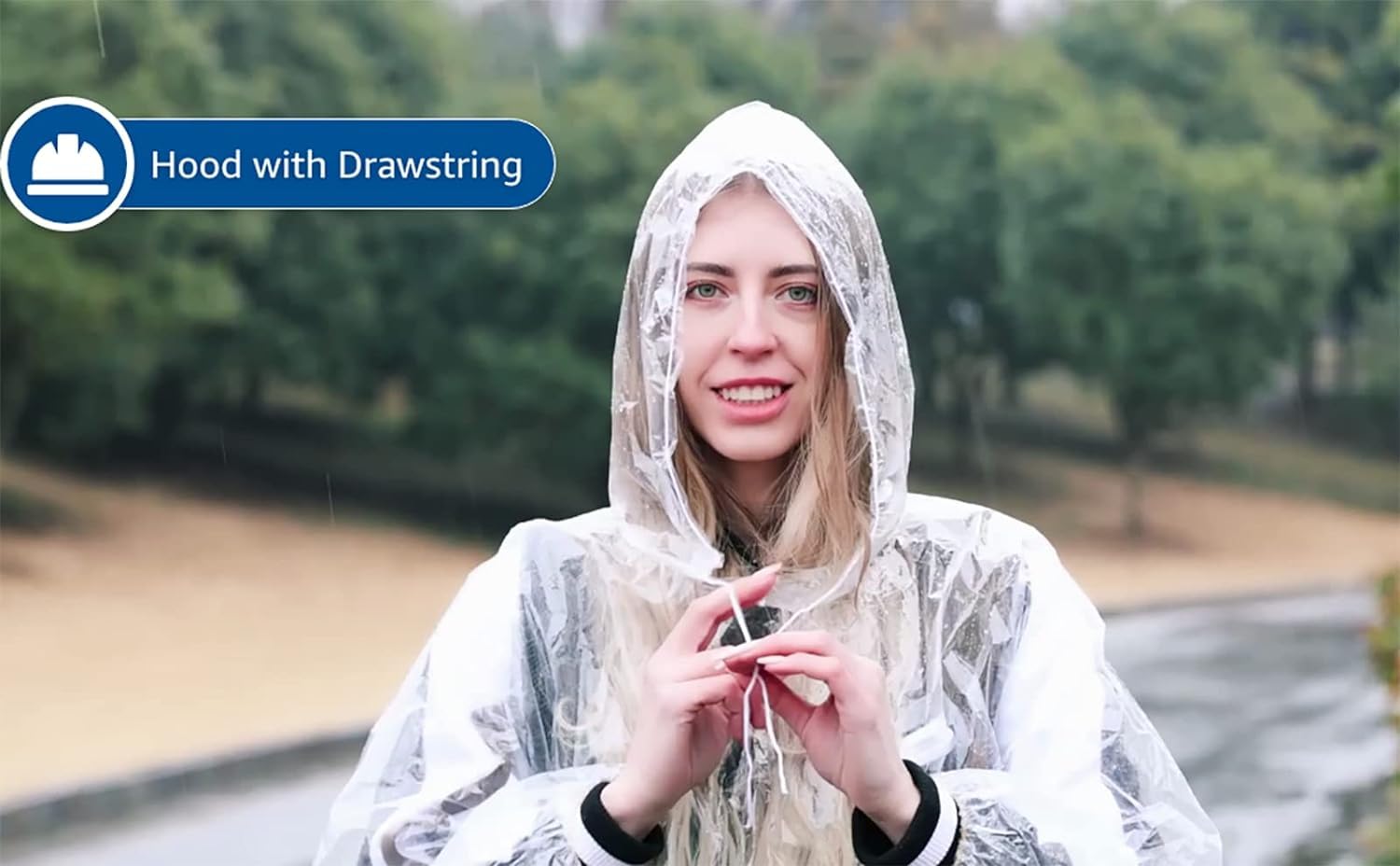 ProtectX Premium Disposable Rain Ponchos with Elastic Cuffs & Drawstring Hood - Waterproof Emergency Rainwear for Outdoor Events, Hiking, Travel & Theme Parks