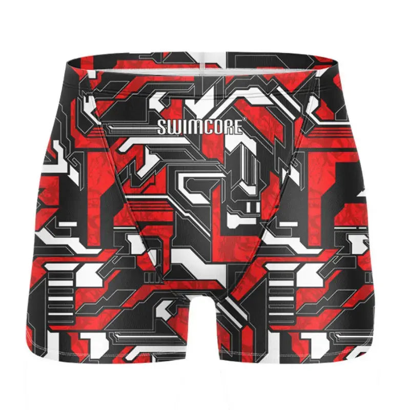 Men's Quick-Dry Swim Trunks with UPF 50+ Sun Protection - Jammer Pool Swimwear for Competitive Swimming & Beach Activities | Swimcore Performance Men's Swimsuit for Lap Swimming & Water Sports