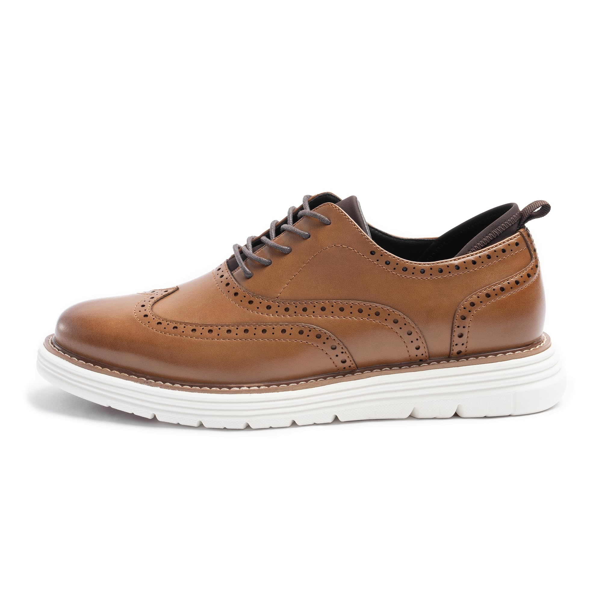 Men's Dress Shoes - Sporty Oxfords & Comfortable Brogue Wingtip Business Casual Sneakers with Non-Slip Rubber EVA Outsole | Perfect for Office, Weddings & Formal Events