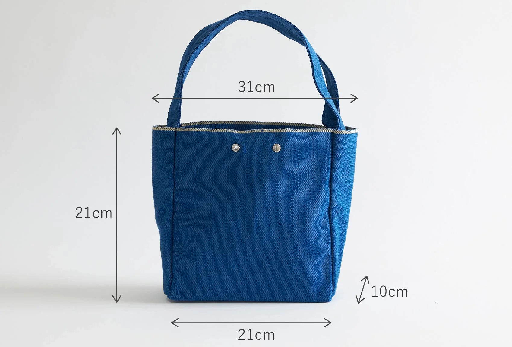 Kurashiki Hampu Canvas Tote Bag Small Size - Premium Japanese Indigo Blue Cotton Tote for Women | Perfect for Shopping, Beach, Work & Daily Use