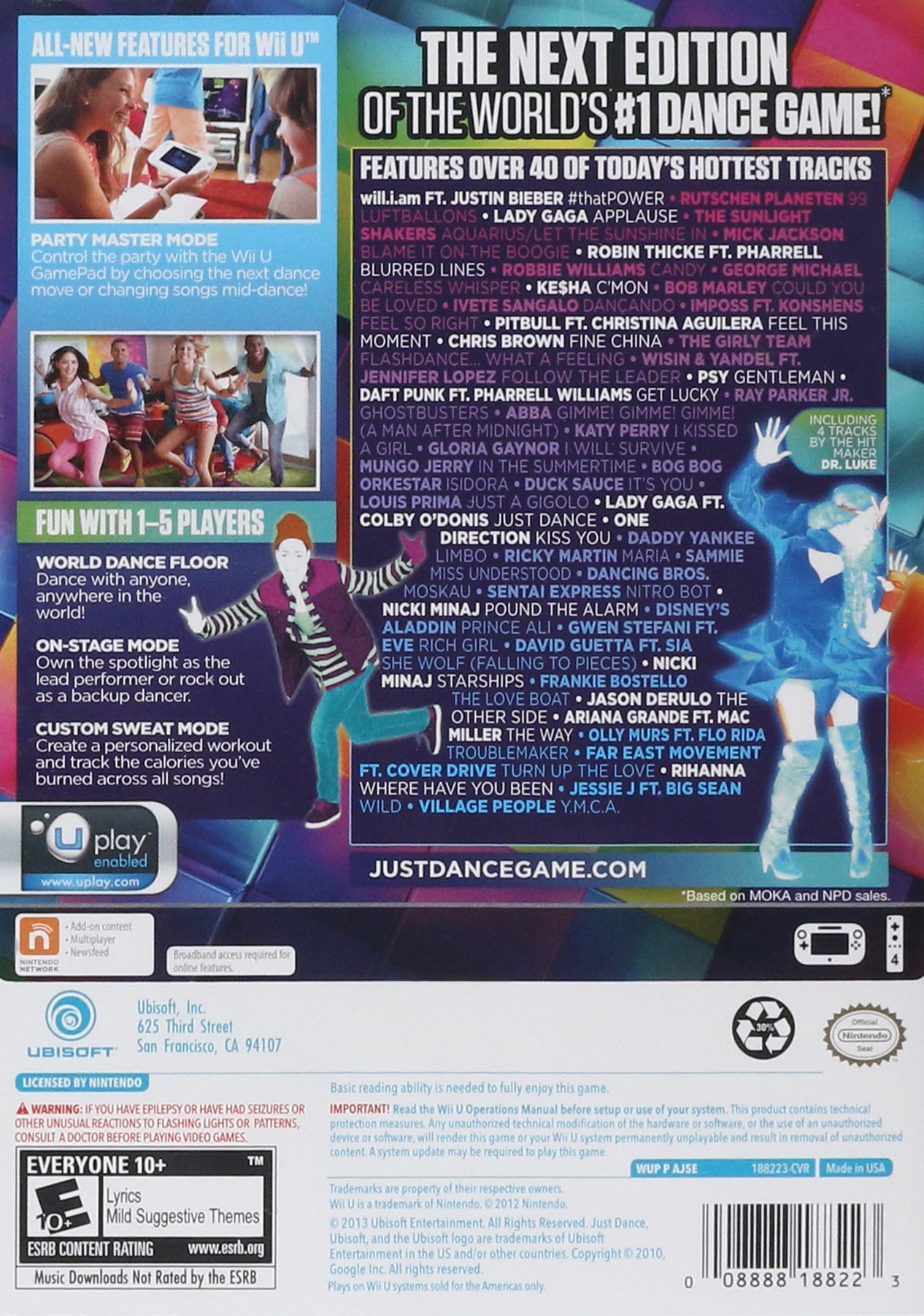 Just Dance 2014 for Nintendo Wii U - Fun Dance Game with 40+ Hit Songs | Perfect for Parties, Family Game Night & Fitness Workouts