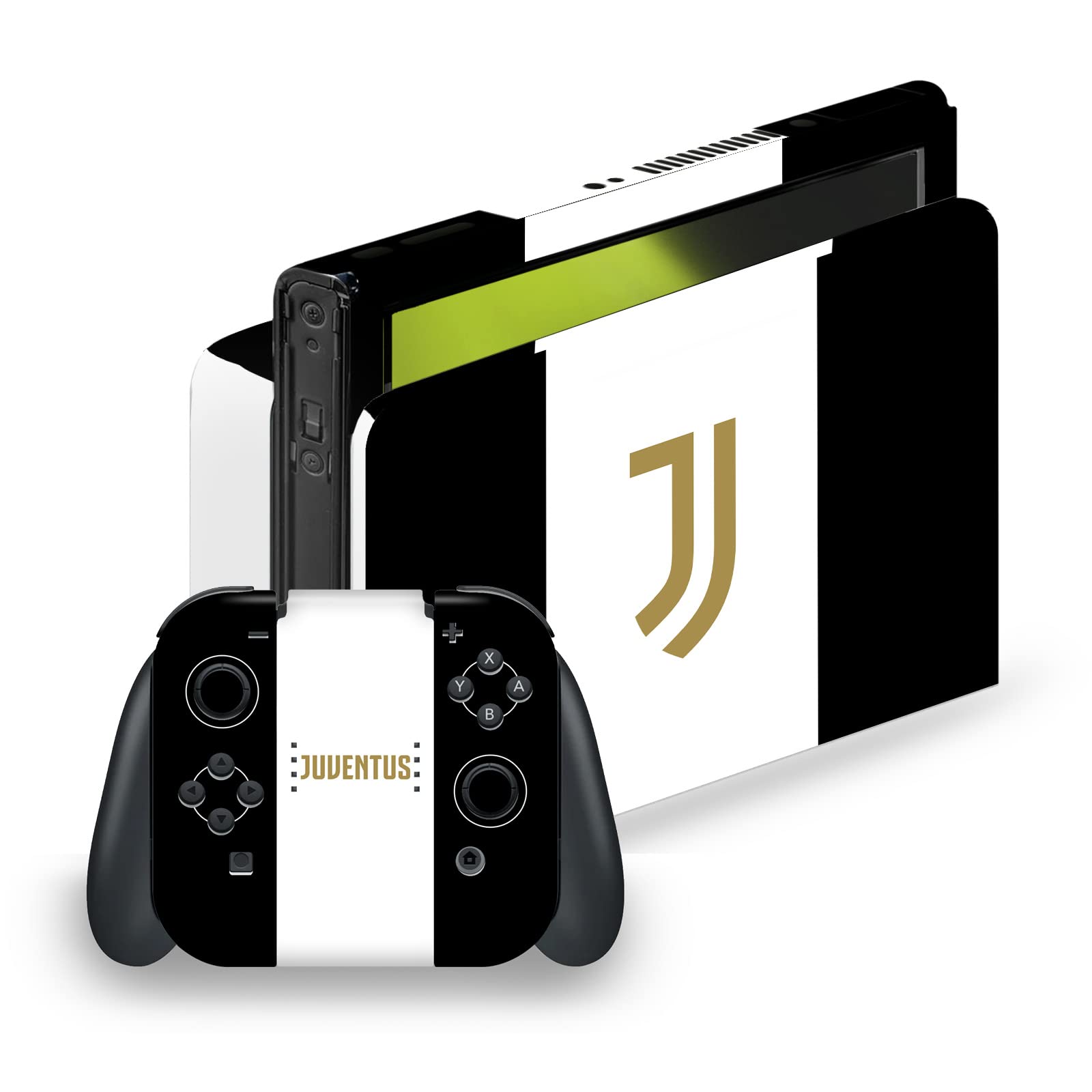 Official Juventus Football Club Black Stripes Vinyl Art Sticker - Compatible with Nintendo Switch OLED Bundle - Perfect for Gaming, Customization & Fan Gifts