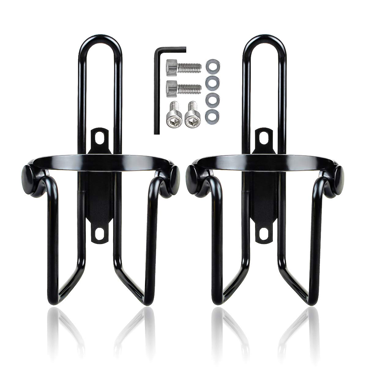 Yeahmol 2 Pack Bike Water Bottle Holder - 360 Degree Rotating Bicycle Cup Cage for MTB, Road Bikes | Durable Drink Holder for Cycling, Hiking & Outdoor Sports Activities