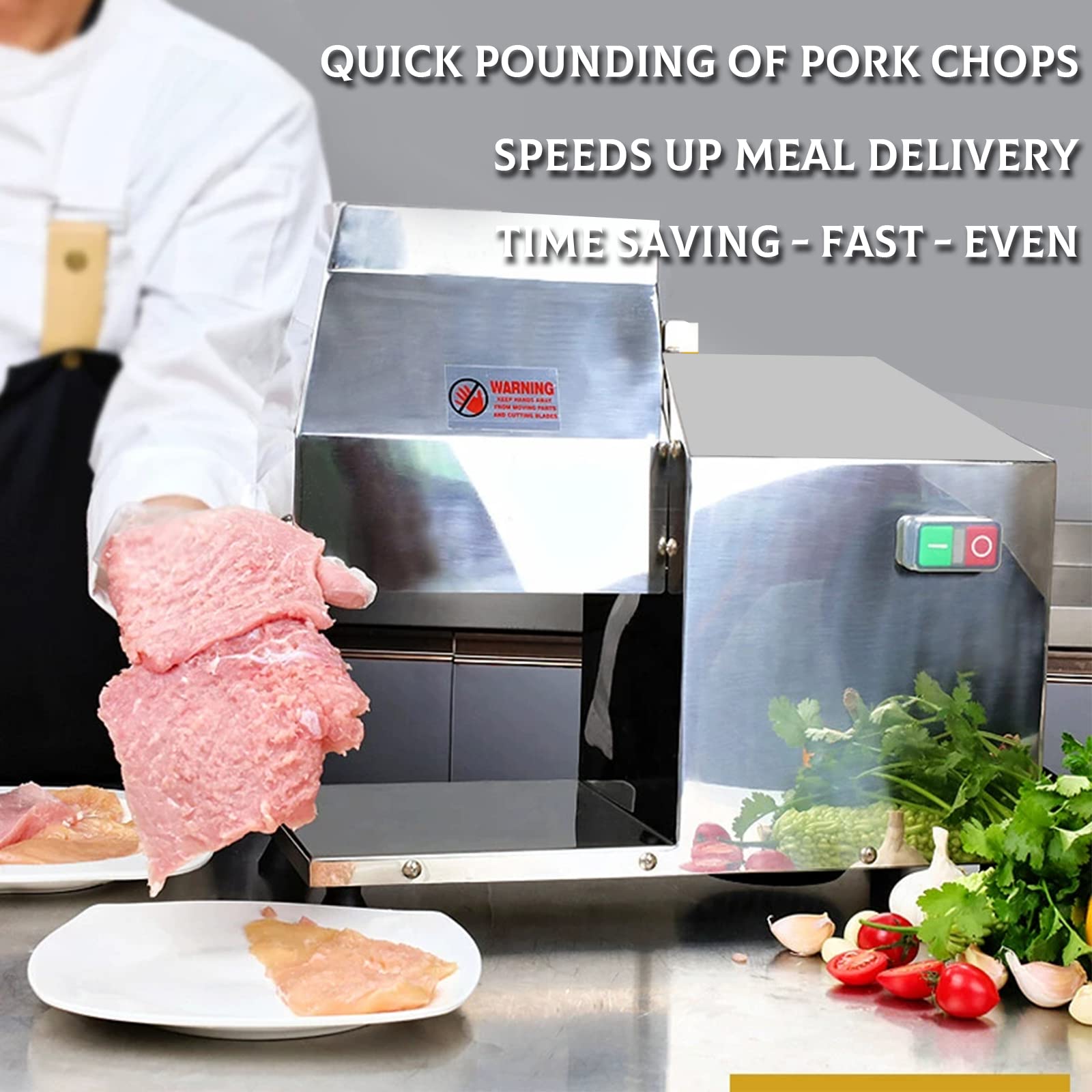 Commercial Electric Meat Tenderizer 350W - Heavy Duty 110V Meat Grinder with Stainless Steel Body - Perfect for Restaurants, Butcher Shops & Commercial Kitchens - Ideal for Grinding Beef, Pork & Poultry