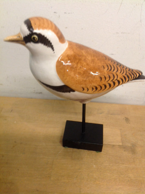 9 Ceramic Bird Figurines on Stand - Handcrafted Decorative Birds for Home & Garden Decor - Perfect for Shelves, Tables, and Outdoor Spaces