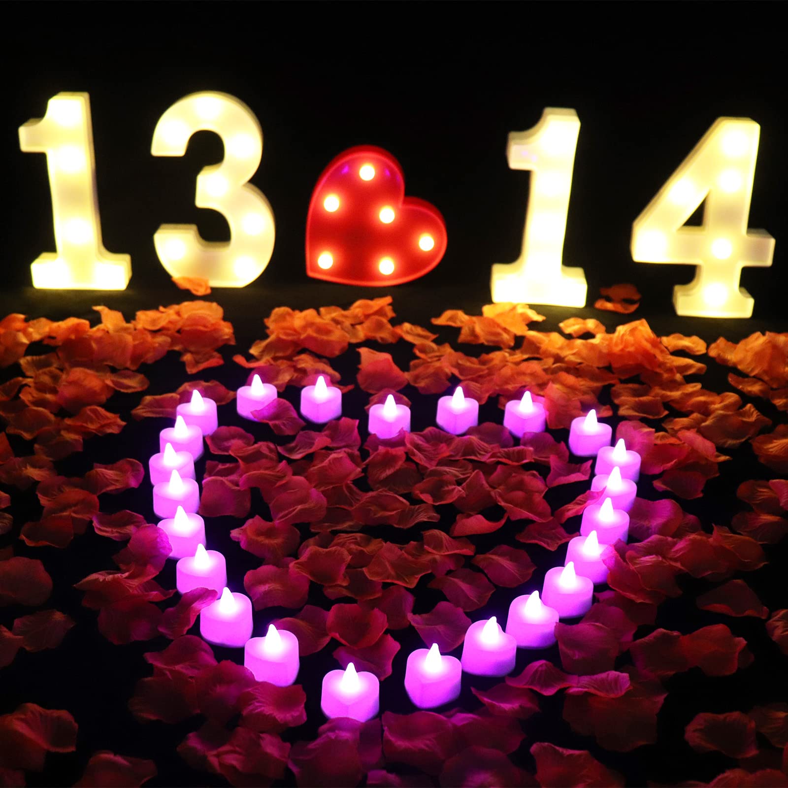 Large LED Light Up Numbers 5 - Decorative Lighted Sign for Night Light, Wedding, Birthday Party, Christmas & Home Bar Decor - Perfect for Indoor & Outdoor Events