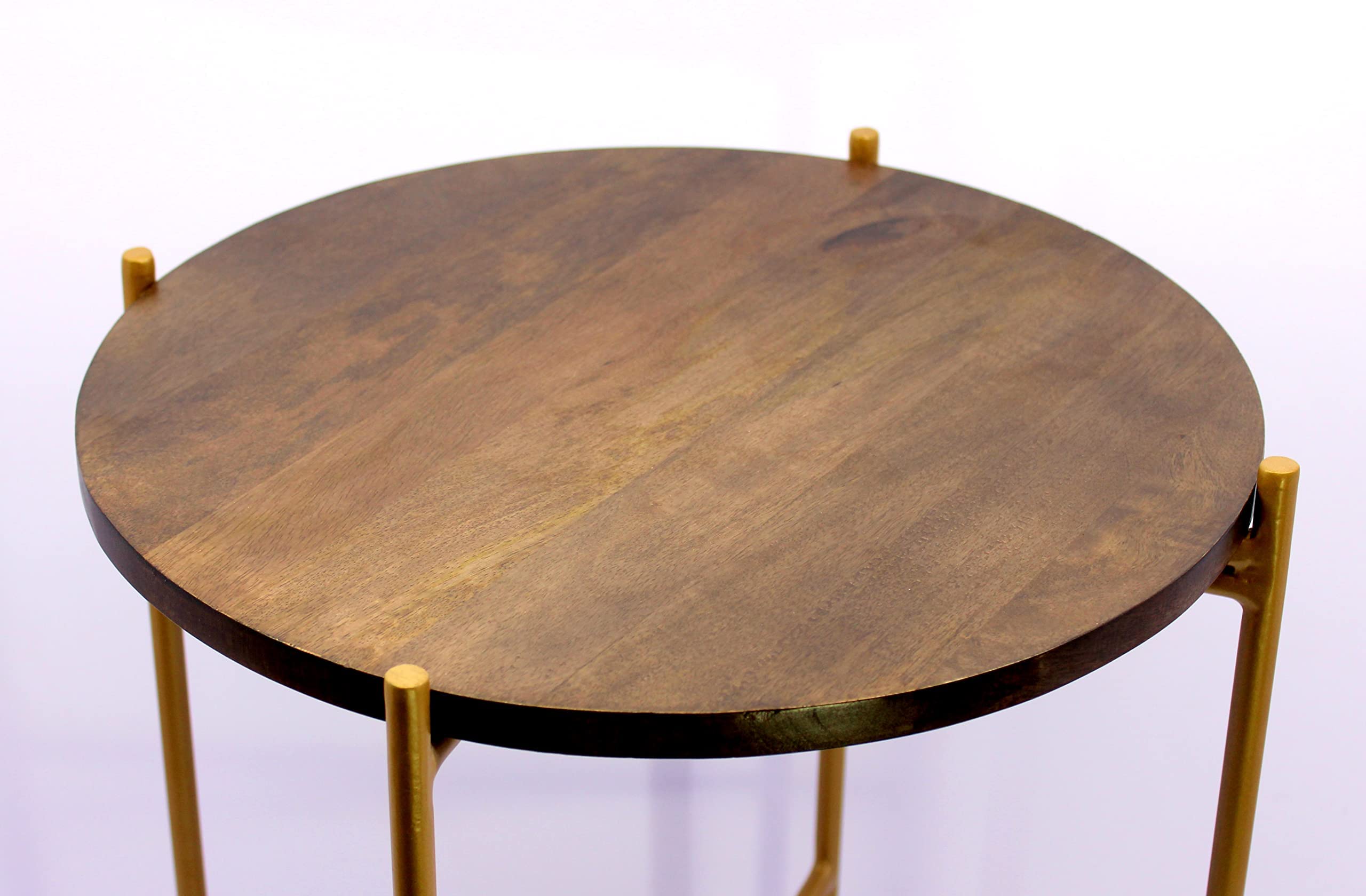 Round Corner Wood Coffee Table - 21