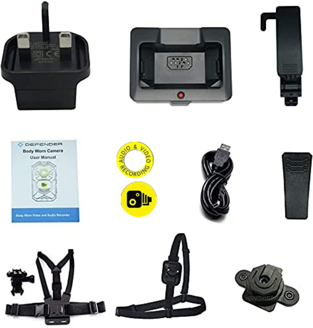 Drivesmart Defender 64GB HD Wearable Body Camera with Accessories - Security Bodycam for Personal Protection, Door Staff, Bouncers & SIA Licensed Officers | Ideal for Nightclubs, Events & Law Enforcement
