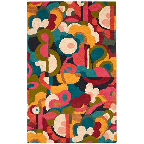 Dash & Albert Field Of Dreams Multi Hand Tufted Wool Rug - Soft & Durable Area Rug for Living Room, Bedroom, Nursery - Perfect for Home Decor & Cozy Spaces