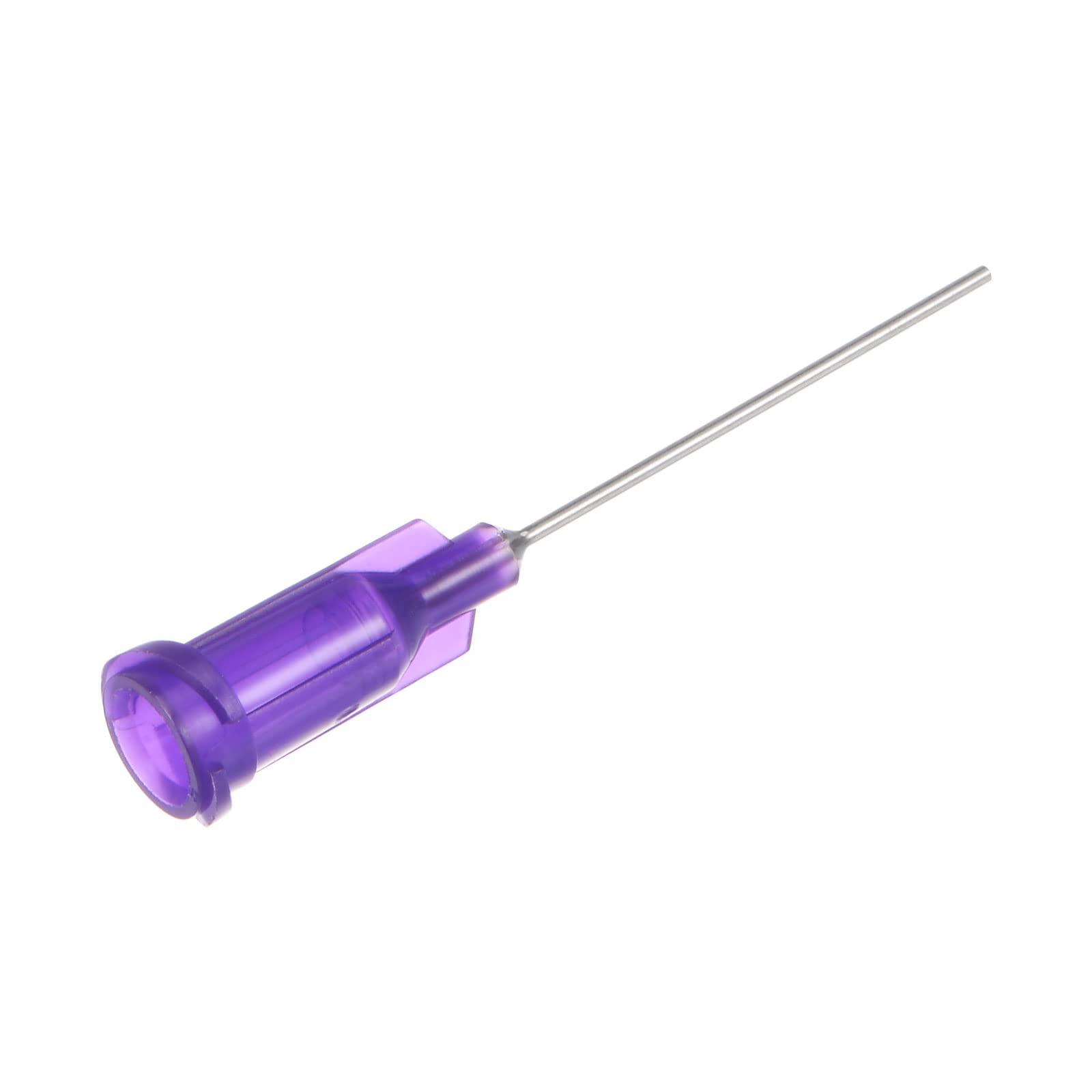 Industrial Blunt Tip Dispensing Needle with Luer Lock for Liquid Glue Gun - 21G 1 Inch, 10 Pack (Purple) - Perfect for Precision Adhesive Application, DIY Crafts, and Industrial Bonding Projects
