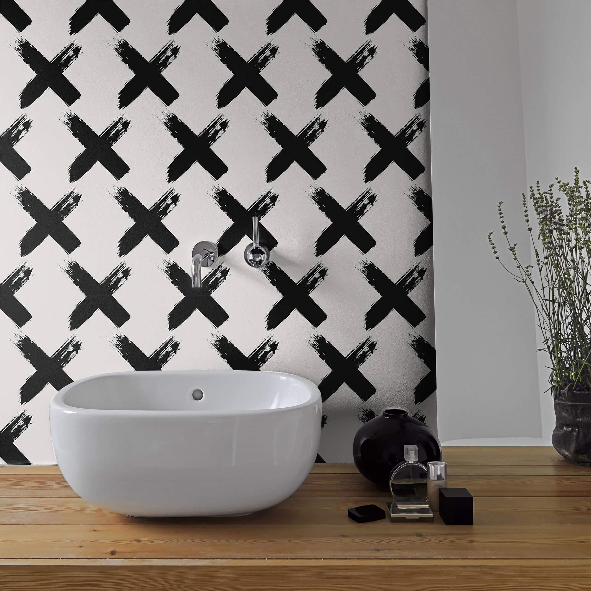 White Cross Teens Peel and Stick Removable Wallpaper - Self-Adhesive Decorative Wall Covering for Bedroom, Dorm, Nursery - Easy to Apply & Remove Without Damage