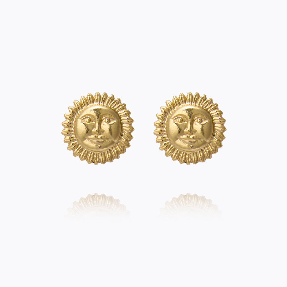 Apollo Stud Earrings for Women - 14K Gold Plated Minimalist Earrings - Perfect for Everyday Wear, Gift Giving & Special Occasions