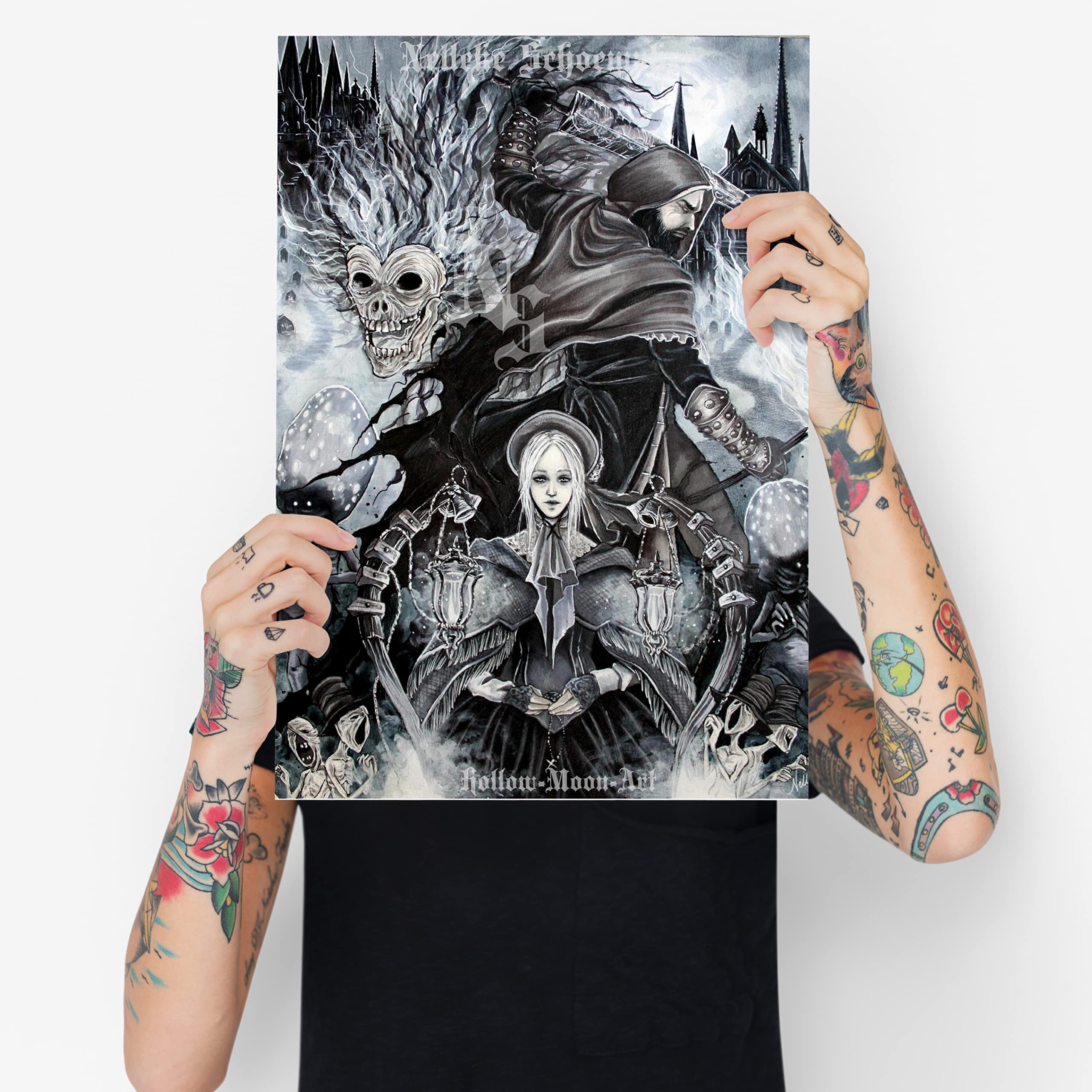 Lady Maria Bloodborne Poster - Gothic Video Game Room Decor for Gamers