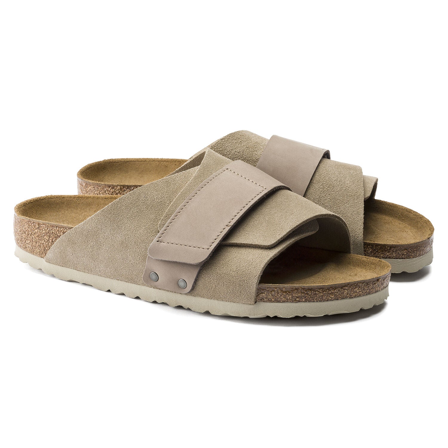 Birkenstock Kyoto Oiled Leather & Suede Sandals for Women - Comfortable Taupe Casual Footwear | Perfect for Summer, Beach, and Everyday Wear
