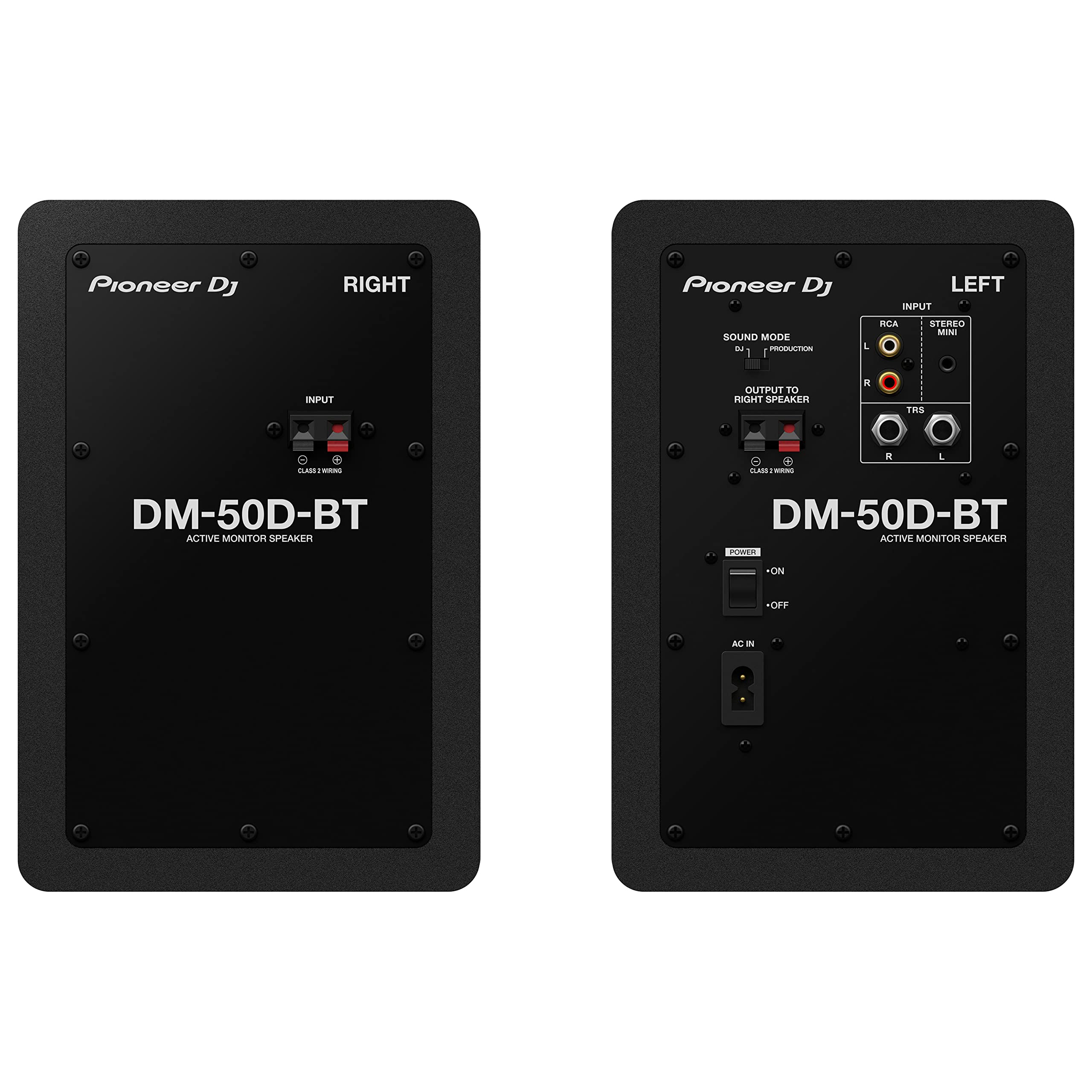 Pioneer DJ DM-50D-BT 5-inch Bluetooth Studio Monitor Speakers (Pair) - Professional Desktop Active Speakers for DJs, Music Production & Home Audio - Black