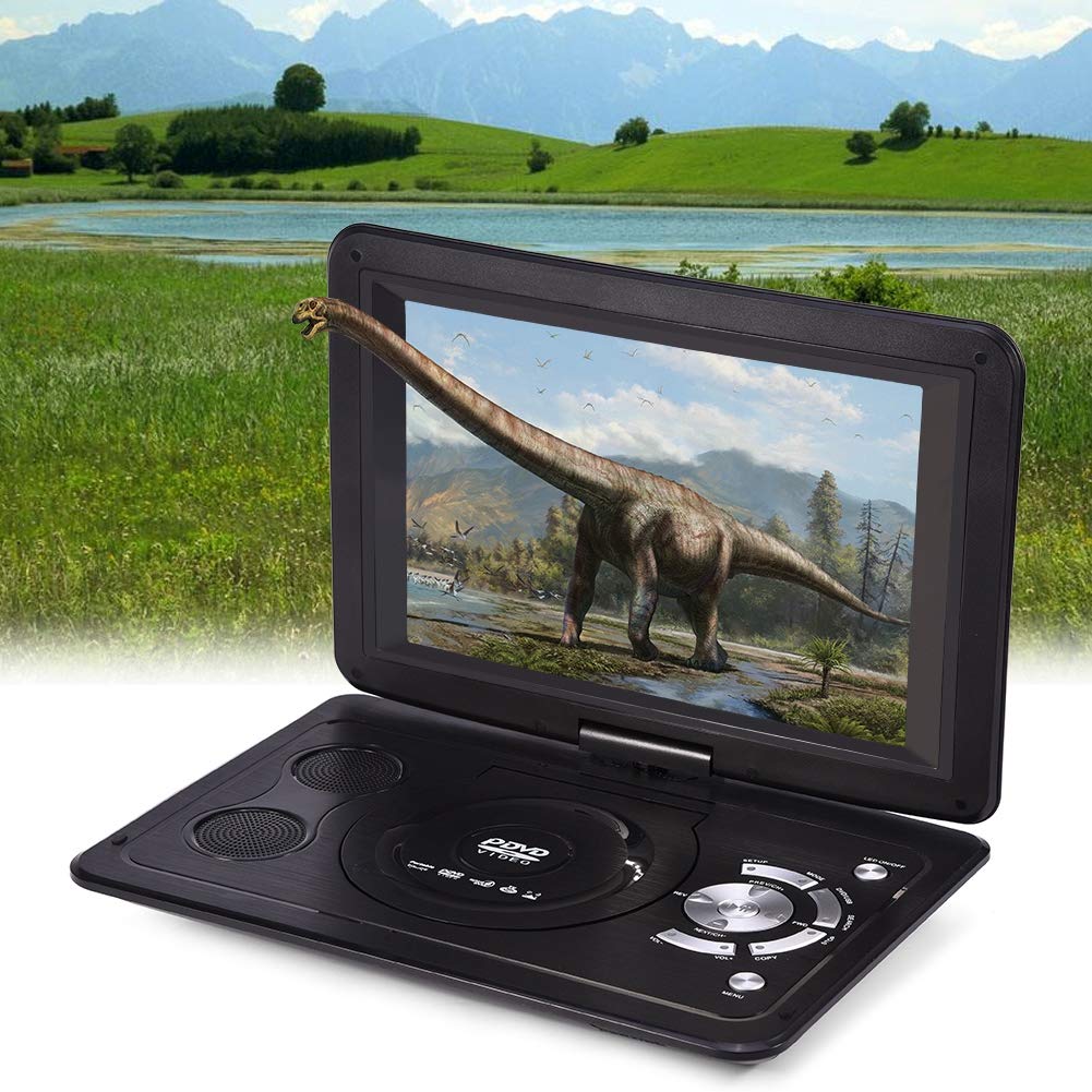 13.9-inch Portable DVD Player with MP3 Playback - Swivel Angle Adjustable HD LCD Screen, Rechargeable Battery, USB/SD Card Support & Remote Control - Perfect for Car Travel, Home Entertainment & Outdoor Adventures