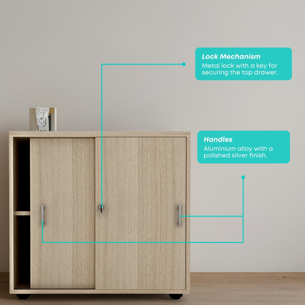 Minimo Office Cabinet - Modern Storage Solution for Home & Office Organization | Perfect for Files, Supplies & Workspace Decluttering