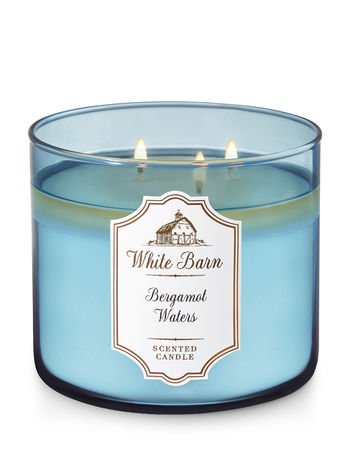 Bath & Body Works 3-Wick Scented Candle - Bergamot Waters Fragrance | Relaxing Aromatherapy for Home, Spa & Meditation