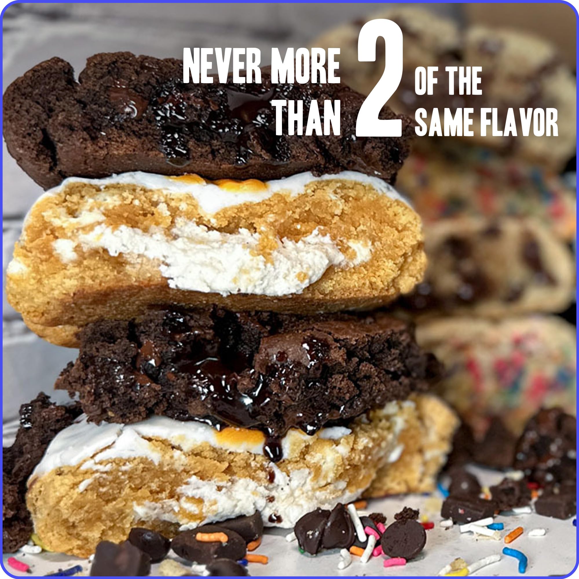 My Cookie Dealer Fresh Baked Cookies - 10-Pack Individually Wrapped 8oz Cookies | Perfect Travel Snacks for Road Trips, Office Treats & Gift Baskets