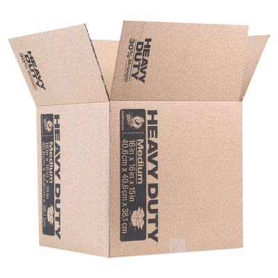Heavy Duty Moving Boxes 16x16x15 Inches - 5 Pack Storage Boxes for Moving, Packing & Shipping - Strong Brown Corrugated Cardboard Boxes for Home, Office & Warehouse Organization